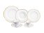 AP DE JANTAR 42PC DE PORCELANA FIO DOURADO BRANCO - Imagem 1