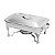 RECHAUD DE AÇO INOX C/REFRATÁRIO E TAMPA VENEZA 37X23CM - Imagem 2