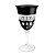 CJ 6 TAÇAS DE CRISTAL ECOLÓGICO P/VINHO KLEOPATRA/BRANTA PRETA 290ml - Imagem 1