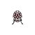 PORTA JOIAS DE ZAMAC FABERGÉ VERMELHO 5X6cm - Imagem 1