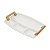 PETISQUEIRA DE PORCELANA C/ALÇA DE MADEIRA BRANCO 37x22,3x5 - Imagem 1