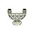 CANDELABRO DE ZAMAC P/2 VELAS OURO VELHO 6X11,5X10cm - Imagem 1