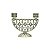 CANDELABRO DE ZAMAC P/2 VELAS OURO VELHO 6X11,5X10cm - Imagem 2