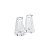 CJ 2PC SALEIRO E PIMENTEIRO DE CRISTAL ECOLÓGICO IKARO 8CM - Imagem 2