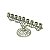 HANUKIA DE ZAMAC P/9 VELAS OURO VELHO 7,5X20,5X8,5cm - Imagem 3