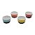 CJ 4 PETISQUEIRAS DE PORCELANA CUTE ROUND COLORIDAS 9cm - Imagem 2