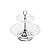 PRATO P/DOCE DUPLO DE AÇO INOX LOUISE 18/31CM - Imagem 1