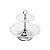 PRATO P/DOCE DUPLO DE AÇO INOX LOUISE 18/31CM - Imagem 2
