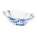CENTRO DE MESA DE CRISTAL ECOLÓGICO ANGLES AZUL 33X9,5CM - Imagem 3