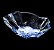 CENTRO DE MESA DE CRISTAL ECOLÓGICO ANGLES AZUL 33X9,5CM - Imagem 4