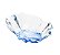 CENTRO DE MESA DE CRISTAL ECOLÓGICO ANGLES AZUL 33X9,5CM - Imagem 1