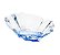 CENTRO DE MESA DE CRISTAL ECOLÓGICO ANGLES AZUL 33X9,5CM - Imagem 2