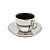CJ 6 XÍCARAS DE PORCELANA P/CHÁ C/PIRES PRETO/PRATA VERSA 220ml - Imagem 2