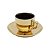 CJ 6 XÍCARAS DE PORCELANA P/CHÁ C/PIRES PRETO/DOURADO VERSA 220ml - Imagem 2