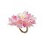 CJ 4 ANÉIS DE PLÁSTICO P/GUARDANAPO FLOR DE VIÚVA ROSA ANTIGO 15X3cm - Imagem 3