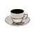 CJ 6 XÍCARAS DE PORCELANA P/CAFÉ C/PIRES PRETO/PRATA VERSA 90ml - Imagem 4