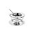 PORTA CAVIAR CROMADO C/COLHER DE AÇO INOX MOON 14CM - Imagem 3