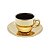 CJ 6 XÍCARAS DE PORCELANA P/CAFÉ C/PIRES PRETO/DOURADO VERSA 90ml - Imagem 4