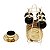 CJ 6 XÍCARAS DE PORCELANA P/CAFÉ C/PIRES PRETO/DOURADO VERSA 90ml - Imagem 3