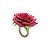 CJ 4 ANÉIS DE PLÁSTICO P/GUARDANAPO ROSA VERMELHA 13X4,5cm - Imagem 1