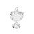 BOMBONIERE DE CRISTAL C/TAMPA SPEAR 16,5x24 CM - Imagem 1