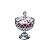 BOMBONIERE DE CRISTAL C/TAMPA CROWN AZUL 16,5X24 CM - Imagem 3