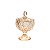 BOMBONIERE DE CRISTAL C/TAMPA CROWN ÂMBAR 9X14 CM - Imagem 2