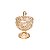 BOMBONIERE DE CRISTAL C/TAMPA CROWN ÂMBAR 9X14 CM - Imagem 1