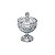 BOMBONIERE DE CRISTAL C/TAMPA CROWN 9X14 CM - Imagem 1