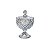 BOMBONIERE DE CRISTAL C/TAMPA CROWN 9X14 CM - Imagem 2