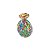VASO FURTACOR DE VIDRO TIPO MURANO 11,5X5,5X14,5CM - Imagem 3