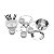 APAR FONDUE 20PC AÇO INOX CERÂMIC BASE GIRATÓRIA NIQUEL SAMI - Imagem 1