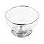 CENTRO DE MESA DE VIDRO C/PÉ E ARO DE AÇO INOX 25X16CM - Imagem 2