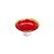 CENTRO DE MESA DE VIDRO C/PÉ MELANCIA VERMELHO 26cm - Imagem 1