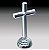 CRUCIFIXO DE VIDRO ÓPTICO 19CM - Imagem 1