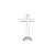CRUCIFIXO DE VIDRO ÓPTICO 19CM - Imagem 2