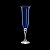 CJ 6 TAÇAS CHAMPAGNE CRISTAL ECOLÓG KLEOPATRA BLUE 175ML - Imagem 2