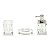 JG 3 PCS P/ BANHEIRO DE CRISTAL SABONETEIRA - Imagem 3