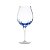JG 6 TAÇAS CRAQUELADAS DE VIDRO PARA ÁGUA 685 ML AZUL - Imagem 1