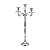 CANDELABRO 5 VELAS DE AÇO NIQUELADO 35X35X59 CM - Imagem 1