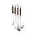 JG 4PC P/BAR DE AÇO INOX C/SUPORTE BAMBOO - Imagem 2
