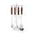 JG 4PC P/BAR DE AÇO INOX C/SUPORTE BAMBOO - Imagem 1