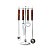 JG 4PC P/BAR DE AÇO INOX C/SUPORTE BAMBOO - Imagem 3