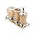 JG 4PC P/BANHEIRO DE AÇO INOX C/VIDRO E RATTAN - Imagem 2