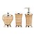 JG 4PC P/BANHEIRO DE AÇO INOX C/VIDRO E RATTAN - Imagem 4