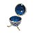 PORTA JOIA OVAL AZUL EM ZAMAC 9,5 X 6 X 6 CM - Imagem 3