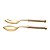 CJ. 2 TALHERS DE ZAMAC DOURADO C/ CABO TRANÇADO 28CM - Imagem 2