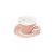 CJ 6 PC XÍCARA DE CHÁ C/PÍRES DE PORCELANA GIVEMY ROSA CLARO - Imagem 1