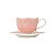 CJ 6 PC XÍCARA DE CHÁ C/PÍRES DE PORCELANA GIVEMY ROSA CLARO - Imagem 2