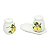 CJ 3 PCS DE CERÂMICA SALEIRO E PIMENTEIRO C/BANDEJA LEMONS 13,5X7X8cm - Imagem 5